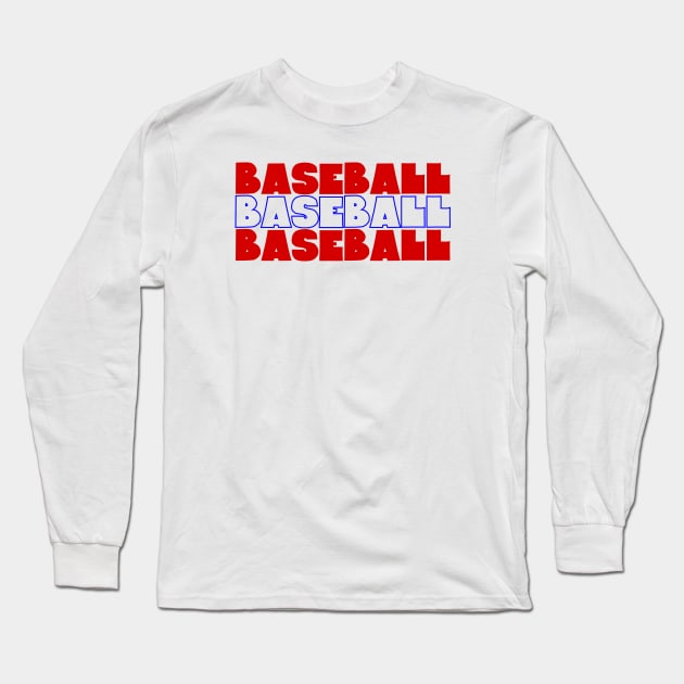 Baseball Design for Baseball Fan Long Sleeve T-Shirt by etees0609